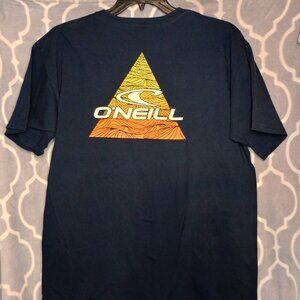 O'NEILL Surf Co Surfboard Tee T-Shirt Mens LARGE Navy Blue 100% Cotton